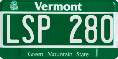 VT license plate LSP280