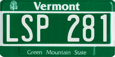 VT license plate LSP281