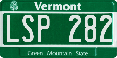 VT license plate LSP282