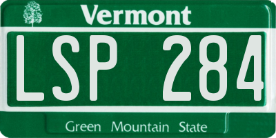VT license plate LSP284