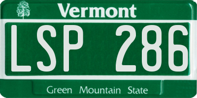 VT license plate LSP286