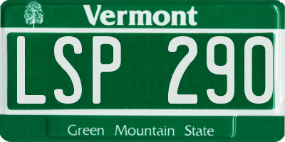 VT license plate LSP290