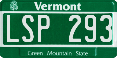 VT license plate LSP293