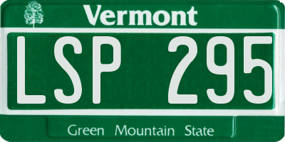 VT license plate LSP295