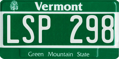 VT license plate LSP298