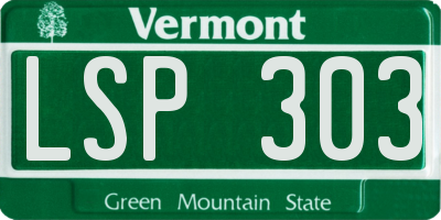 VT license plate LSP303
