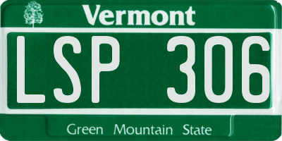VT license plate LSP306