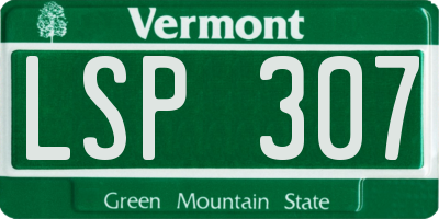 VT license plate LSP307