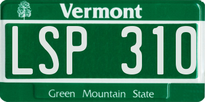VT license plate LSP310