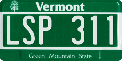 VT license plate LSP311