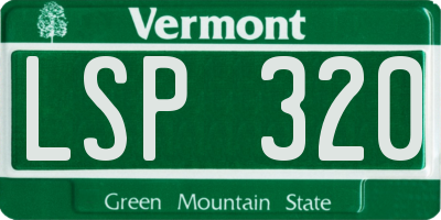 VT license plate LSP320