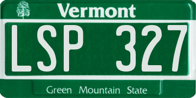 VT license plate LSP327