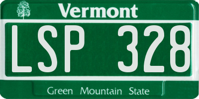 VT license plate LSP328