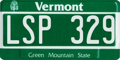 VT license plate LSP329