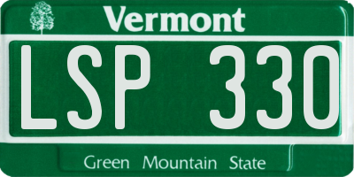 VT license plate LSP330