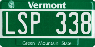 VT license plate LSP338