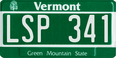 VT license plate LSP341