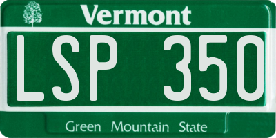 VT license plate LSP350