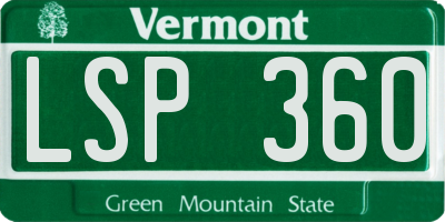 VT license plate LSP360