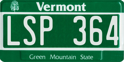 VT license plate LSP364