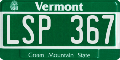 VT license plate LSP367