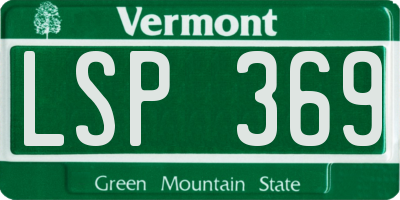 VT license plate LSP369