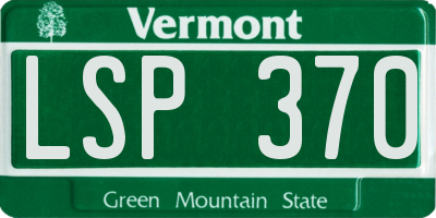 VT license plate LSP370