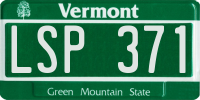 VT license plate LSP371