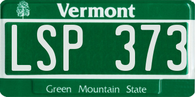VT license plate LSP373