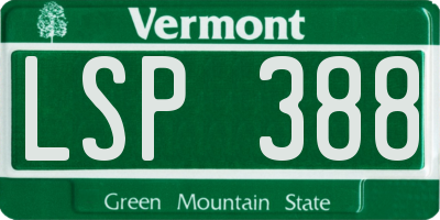 VT license plate LSP388