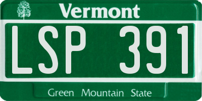 VT license plate LSP391