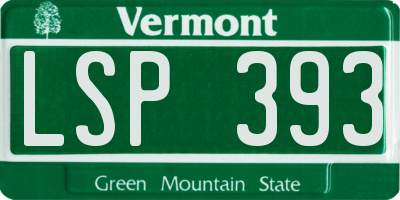 VT license plate LSP393