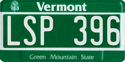 VT license plate LSP396