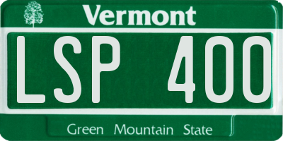 VT license plate LSP400
