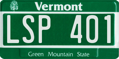VT license plate LSP401