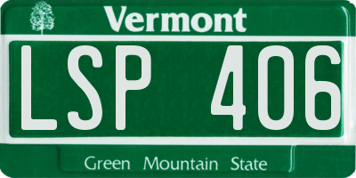 VT license plate LSP406