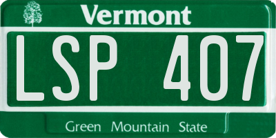 VT license plate LSP407