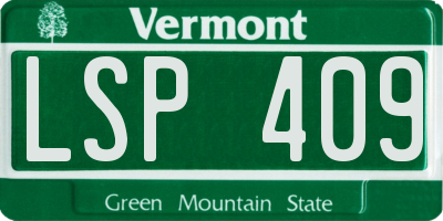 VT license plate LSP409