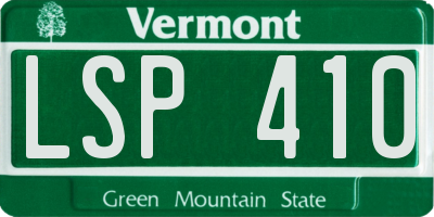 VT license plate LSP410