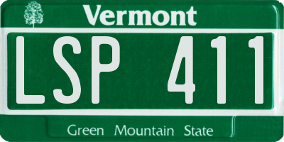 VT license plate LSP411