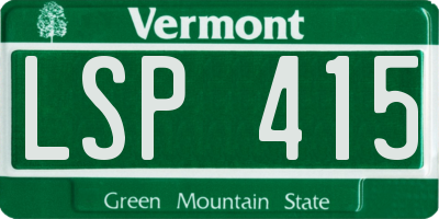 VT license plate LSP415