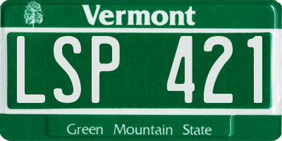 VT license plate LSP421