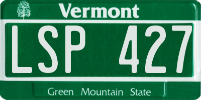 VT license plate LSP427