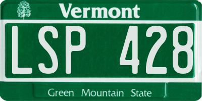VT license plate LSP428