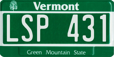 VT license plate LSP431