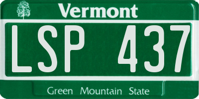 VT license plate LSP437