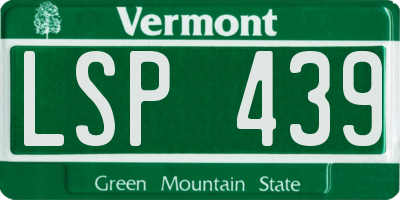 VT license plate LSP439