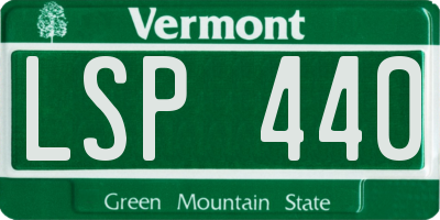 VT license plate LSP440