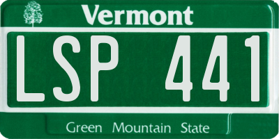 VT license plate LSP441