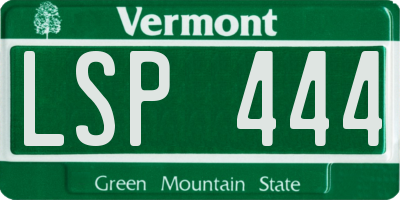 VT license plate LSP444